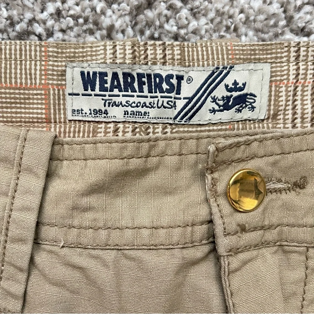 Wear First Tan Casual Cargo Pants with Relaxed Fit Boys Size 16